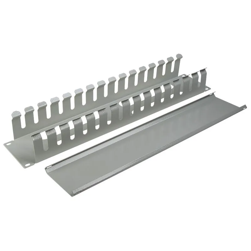 Органайзер кабельный горизонтальный с крышкой, 19'', 2U, глубиной 72 мм, металл, RAL 7035 REXANT - Фото 2