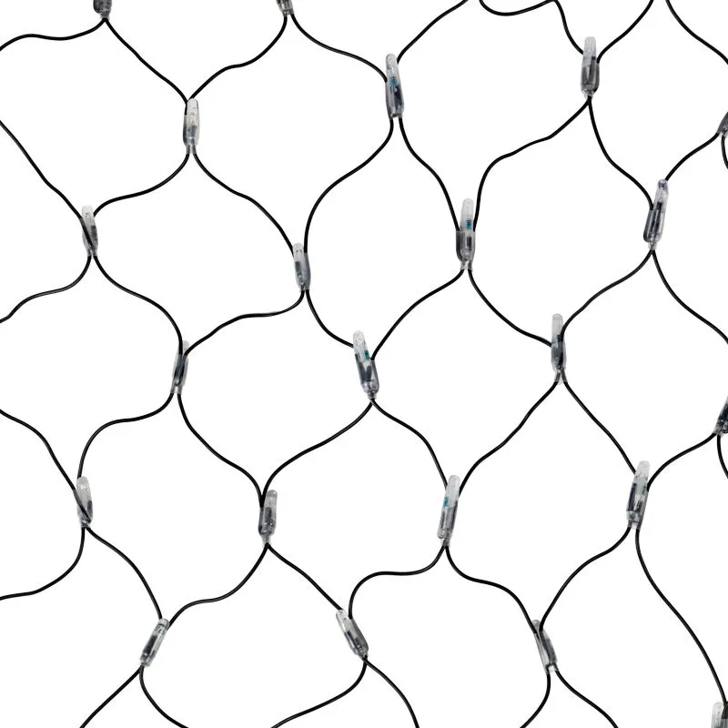 Гирлянда светодиодная Сеть 2х0,7м 176 LED БЕЛЫЙ/СИНИЙ черный ПВХ IP65 свечение с динамикой 230В контроллер в комплекте NEON-NIGHT - Фото 3