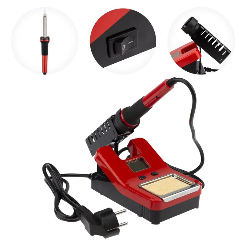 Паяльная станция (паяльник), модель R8906, с цифровым управлением, 48Вт, 230В, 160-480°C, ЖК дисплей REXANT - Фото 3