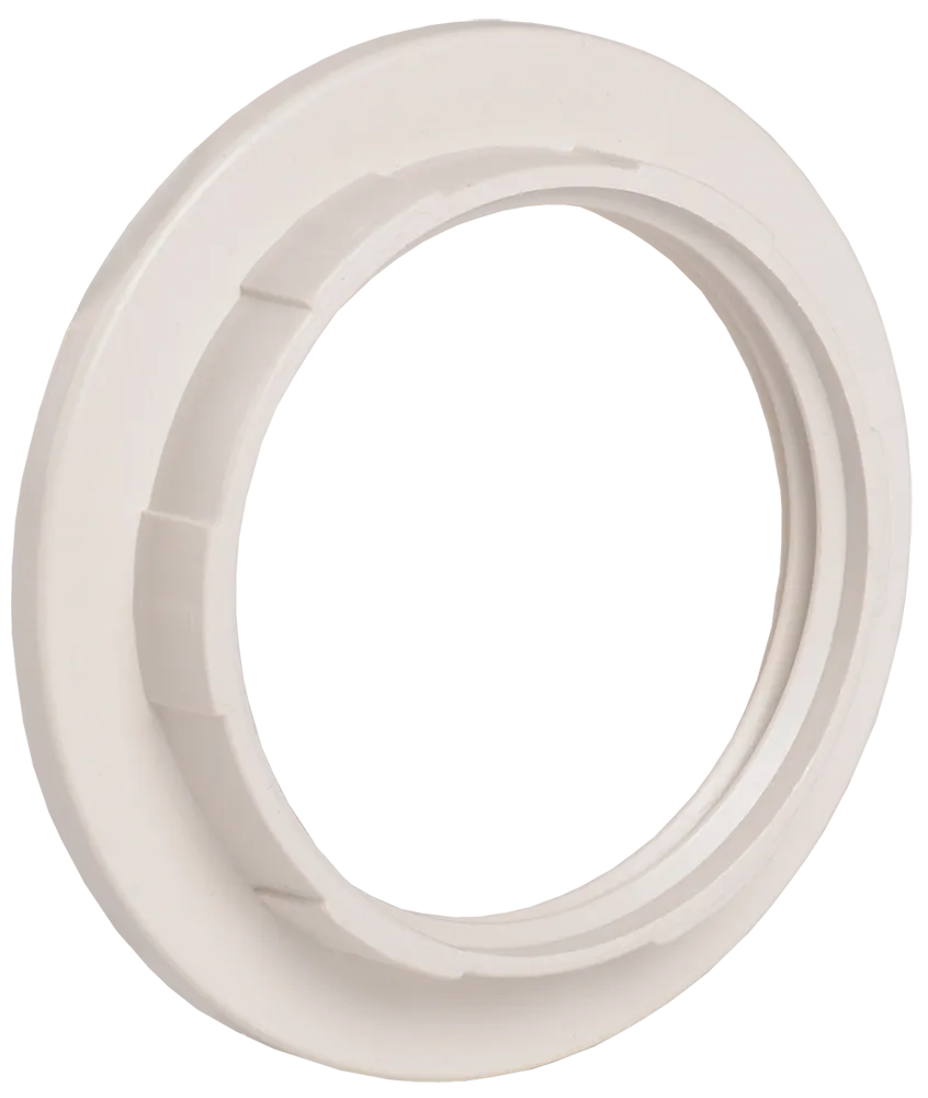 Кольцо абажурное КП27-К02 к патрону Е27 пластик белый (индивидуальный пакет) IEK