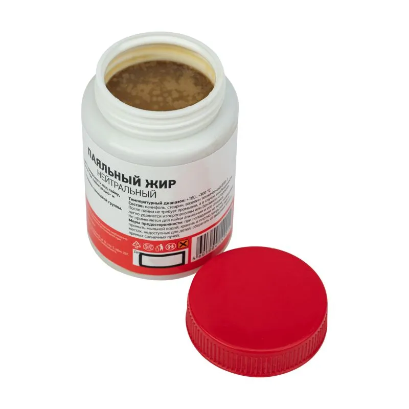 Флюс для пайки, паяльный жир НЕЙТРАЛЬНЫЙ, 100мл, банка REXANT - Фото 3