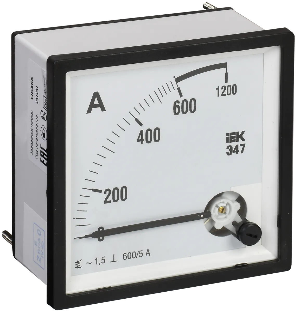 Амперметр аналоговый Э47 600/5А класс точности 1,5 72х72мм IEK