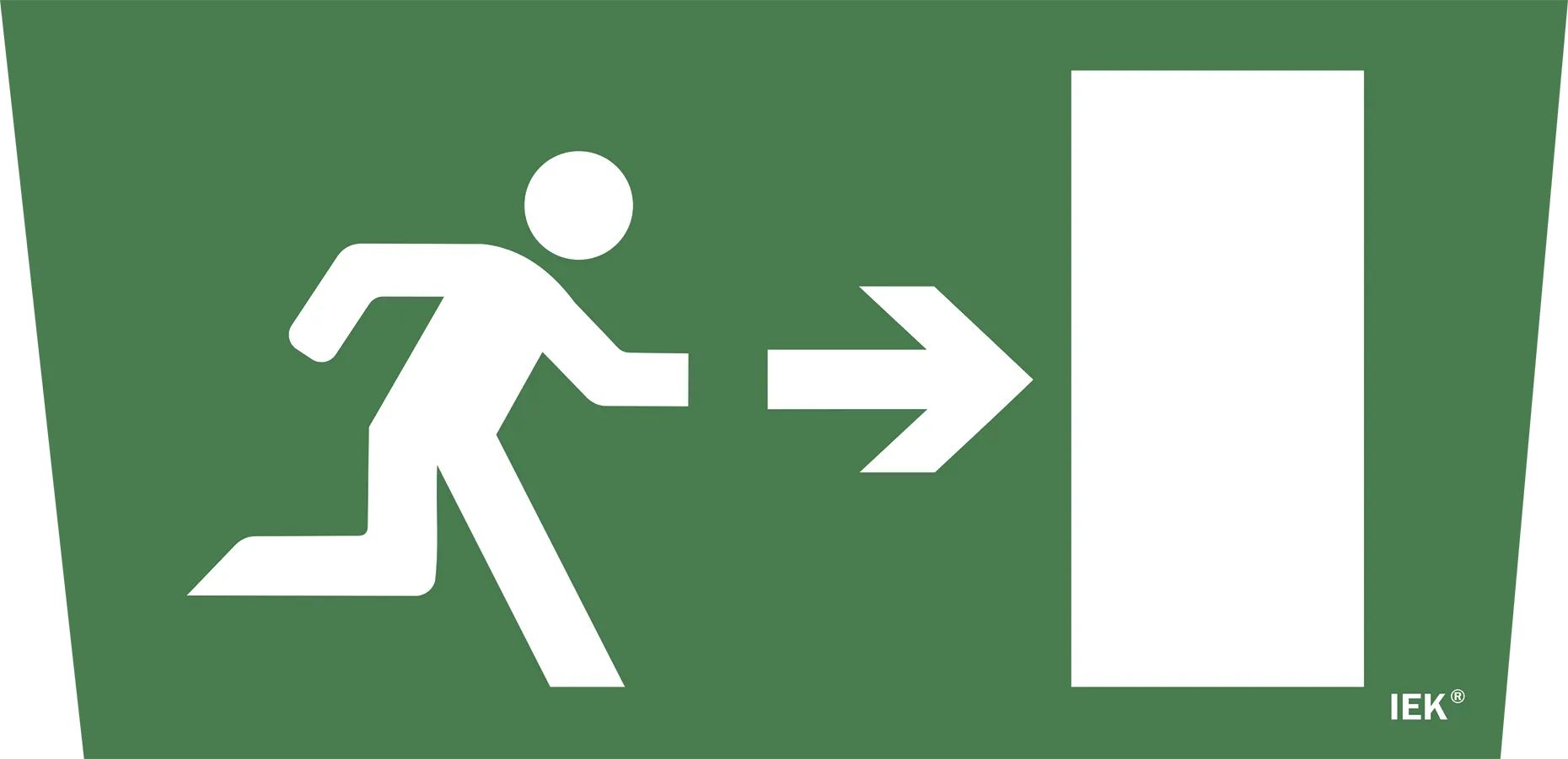 Этикетка самоклеящаяся 310х280мм "Выход/стрелка направо" IEK