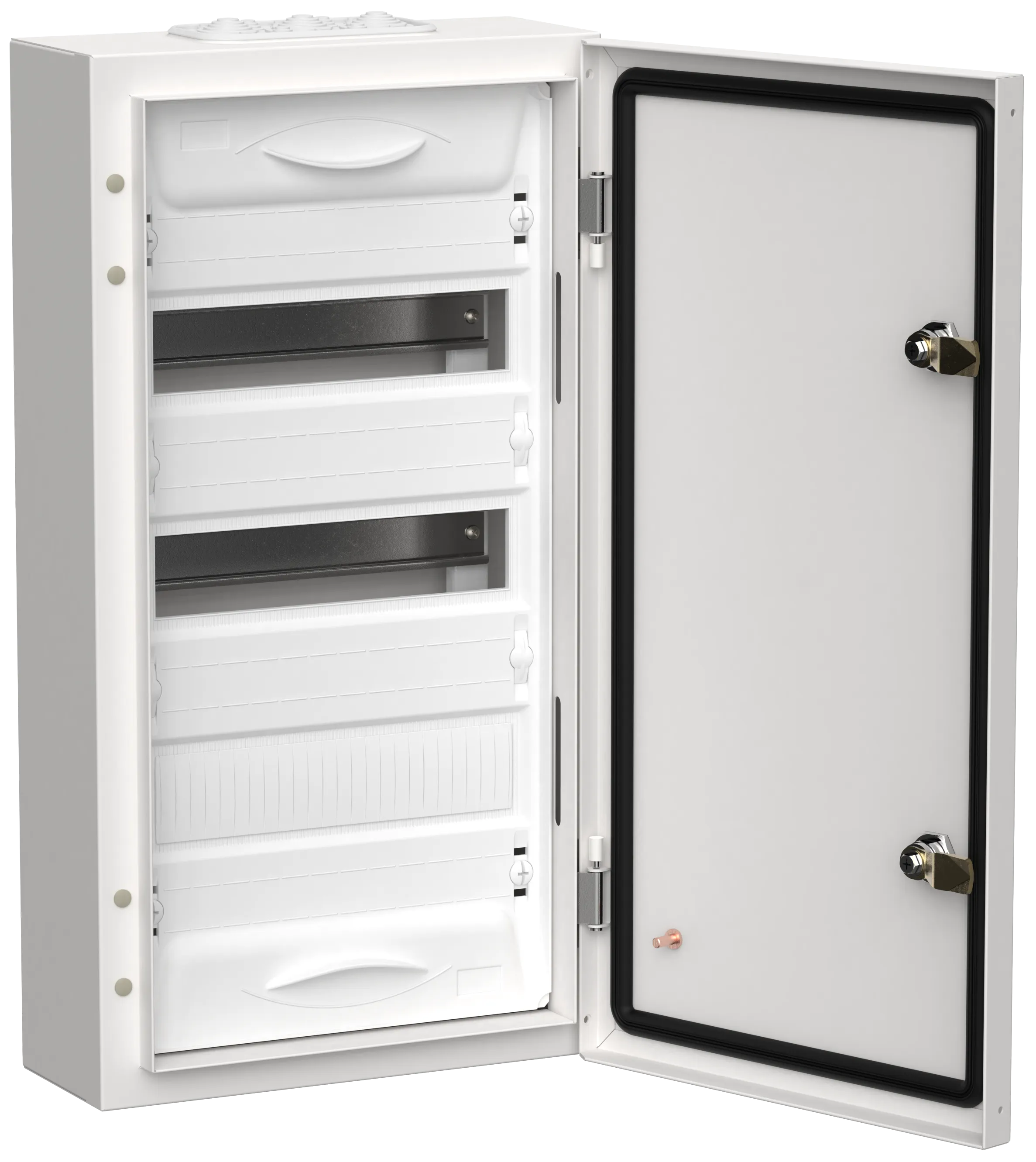 TITAN 5 Корпус металлический ЩРн-36 (1х36) 585х310х140мм IP54 белый (одна дверь) IEK