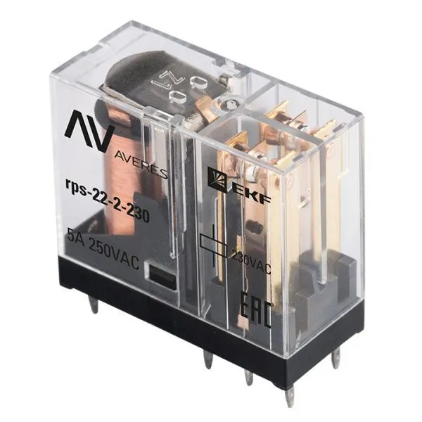 Реле промежуточное РП slim 22/2 5A 230В AC