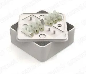 Коробка монтажная с клем. колодкой 75х75х28мм БЕЛАЯ (80шт) GE41216-01
