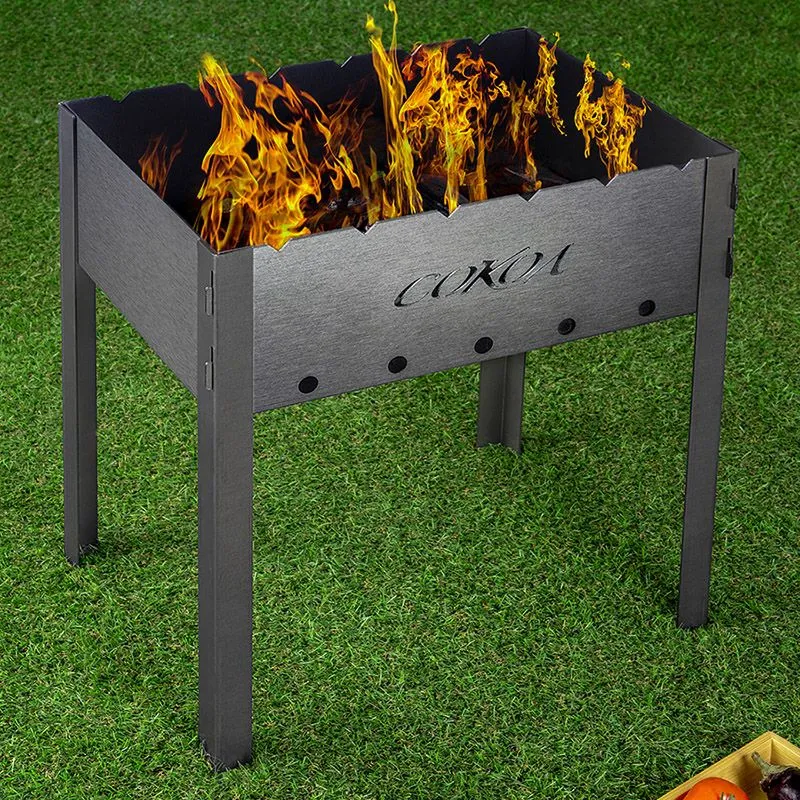 Мангал разборный 445х295х155мм, в картонной коробке СОКОЛ - Фото 2