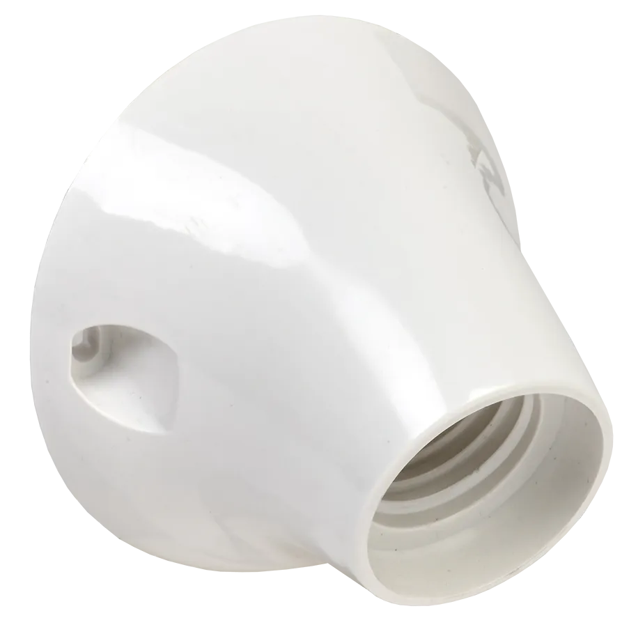 Патрон угловой Ппл27-04-К31 Е27 пластик белый IEK