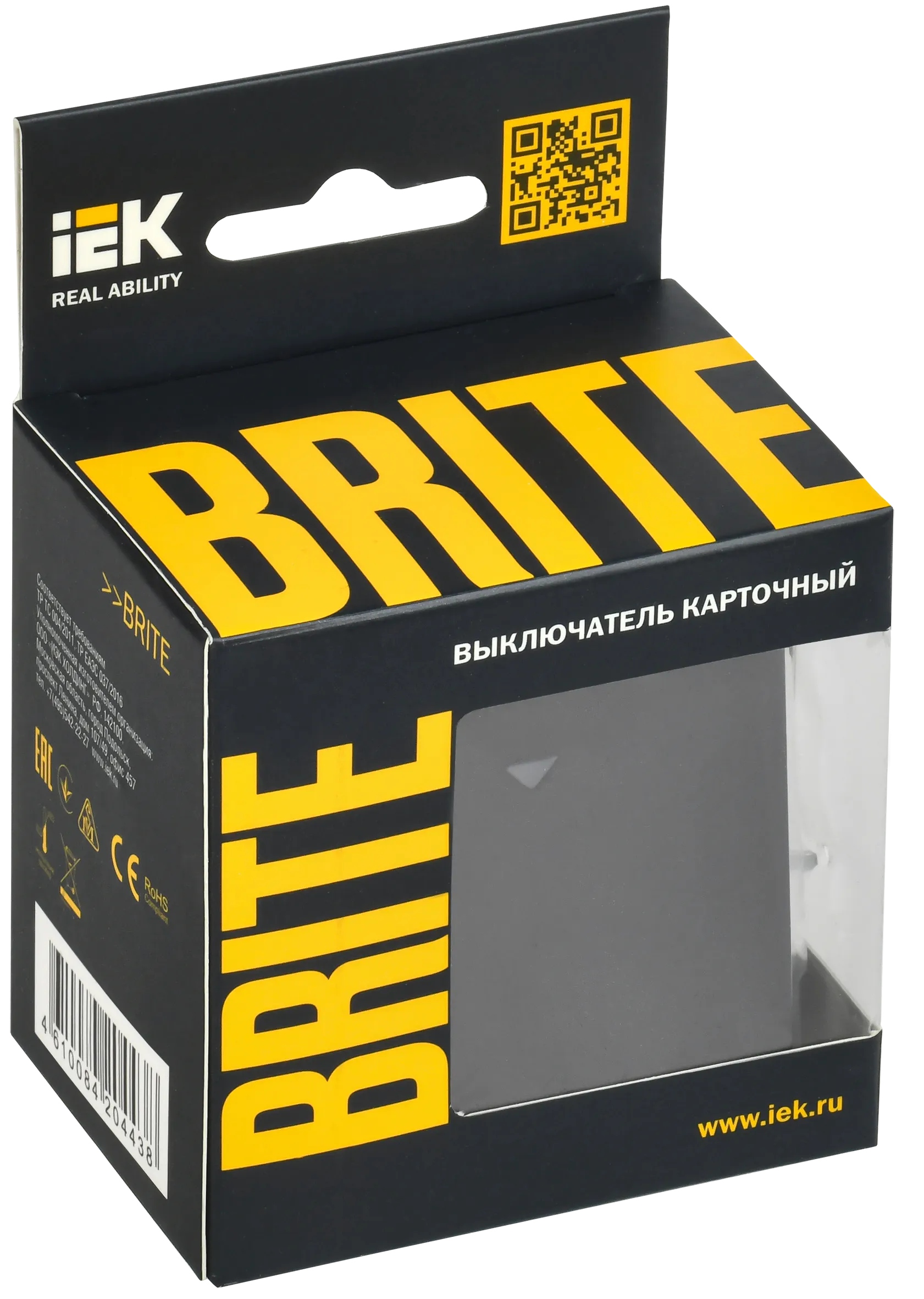 BRITE Выключатель карточный 30А ВС10-1-8-БрЧ черный IEK - Фото 2