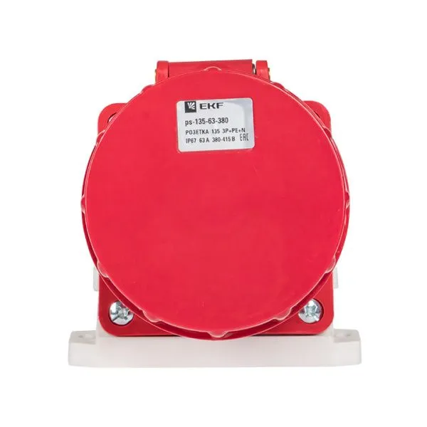 Роз. стац. наруж. 135 3Р+РЕ+N 63А 380В IP67 EKF - Фото 3