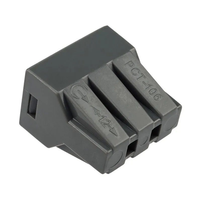 Экспресс-клемма с пастой СМК 773-306, 6-проводная до 2,5 мм², серая (50 шт/уп) REXANT - Фото 3