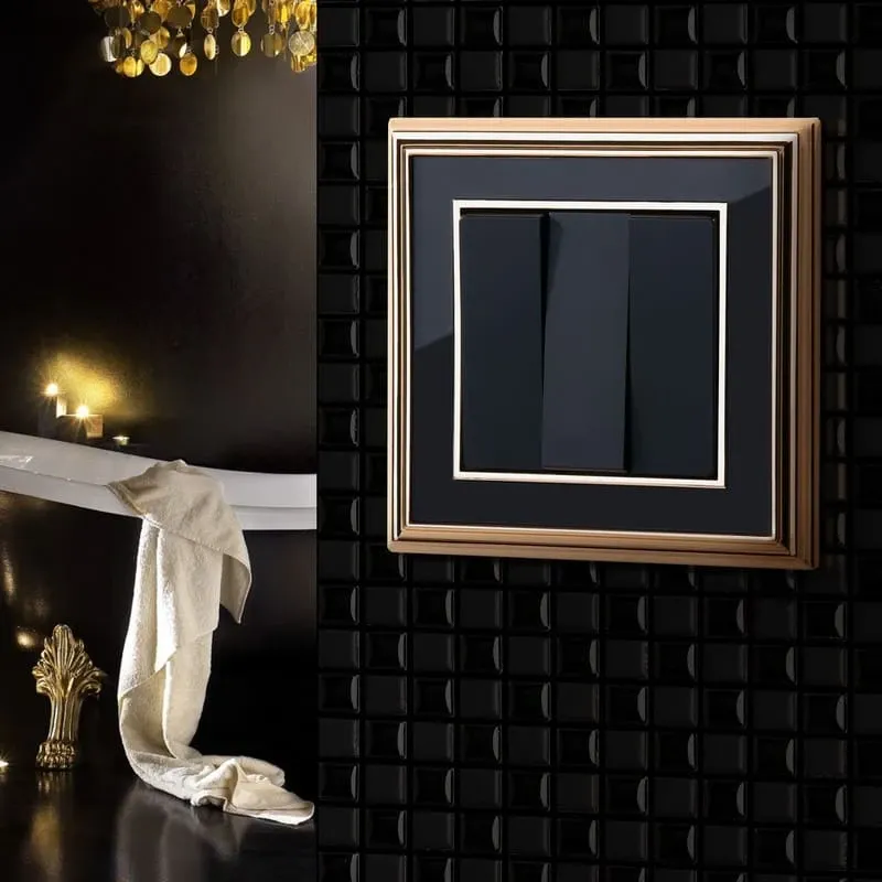 Выключатель трехклавишный (черный матовый) Werkel - Фото 3