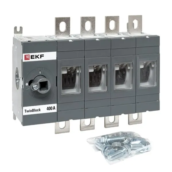 Рубильник 400A 4P без рукоятки управления TwinBlock EKF