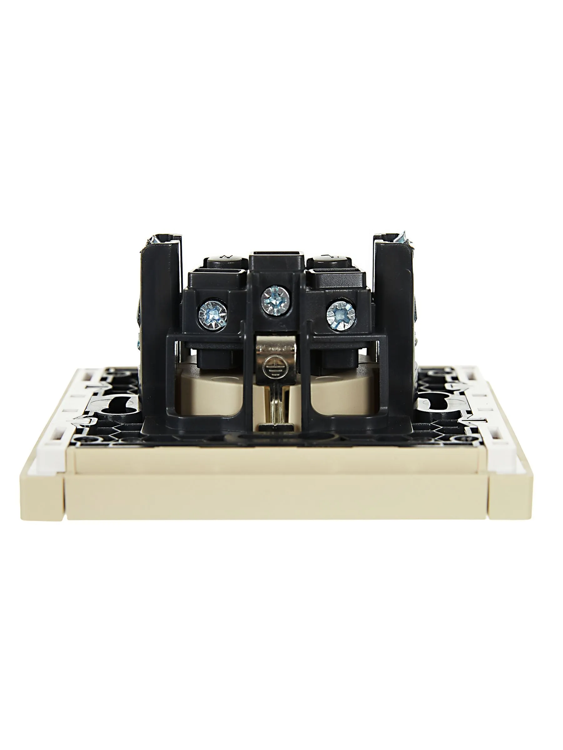 FORTE&PIANO Розетка 1-местная с заземлением без защитных шторок винтовое крепление 16А FP416 ваниль IEK - Фото 4