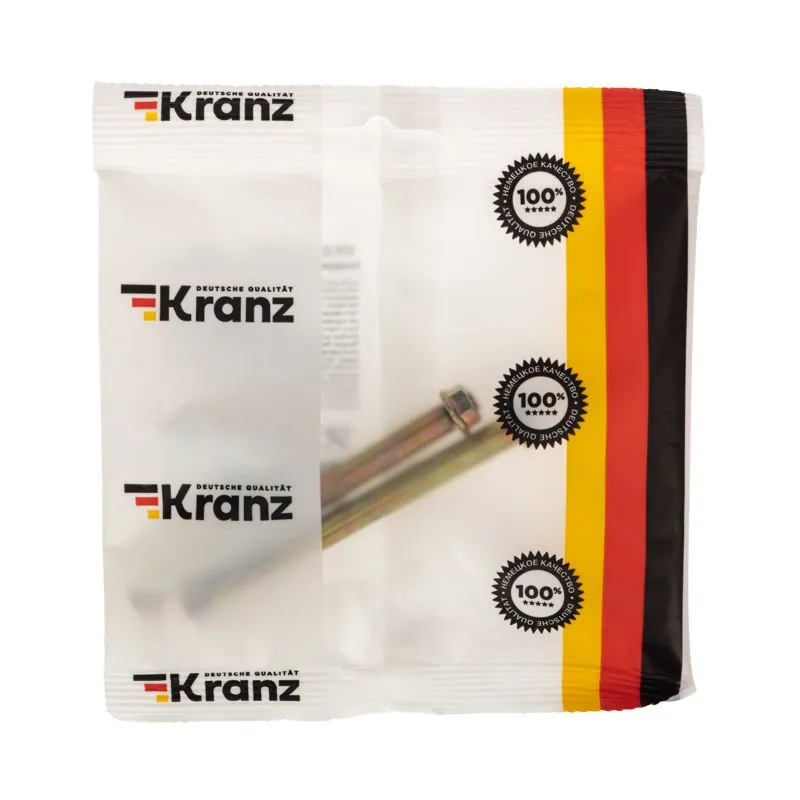 Болт анкерный  с гайкой 8х100 пакет (2 шт/уп) KRANZ - Фото 3