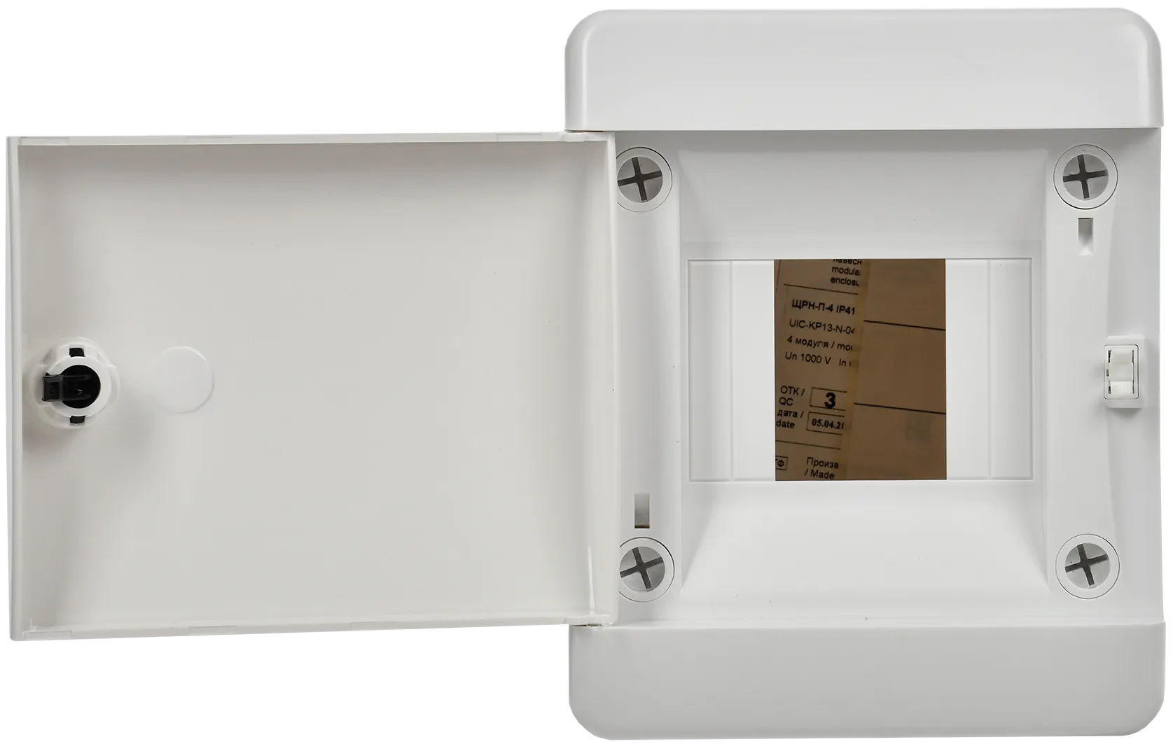 UNION Compact Корпус пластиковый ЩРН-П-4 IP41 белая дверь IEK - Фото 5