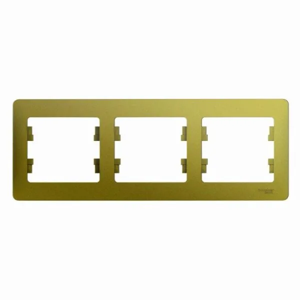 Рамка 3-м Glossa горизонт. фисташк. SE GSL001003