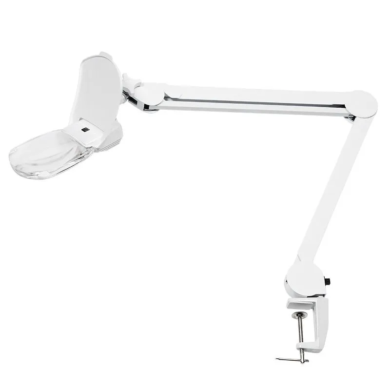 Лупа на струбцине квадратная 3D+20D с подсветкой 6LED, серия EXPERT, белая REXANT 31-0565