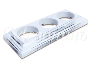 Рамка трехместная "Престиж" белый прованс, для наружного и внутреннего монтажа, ТМ "МезонинЪ" GE7070 GE70708-37