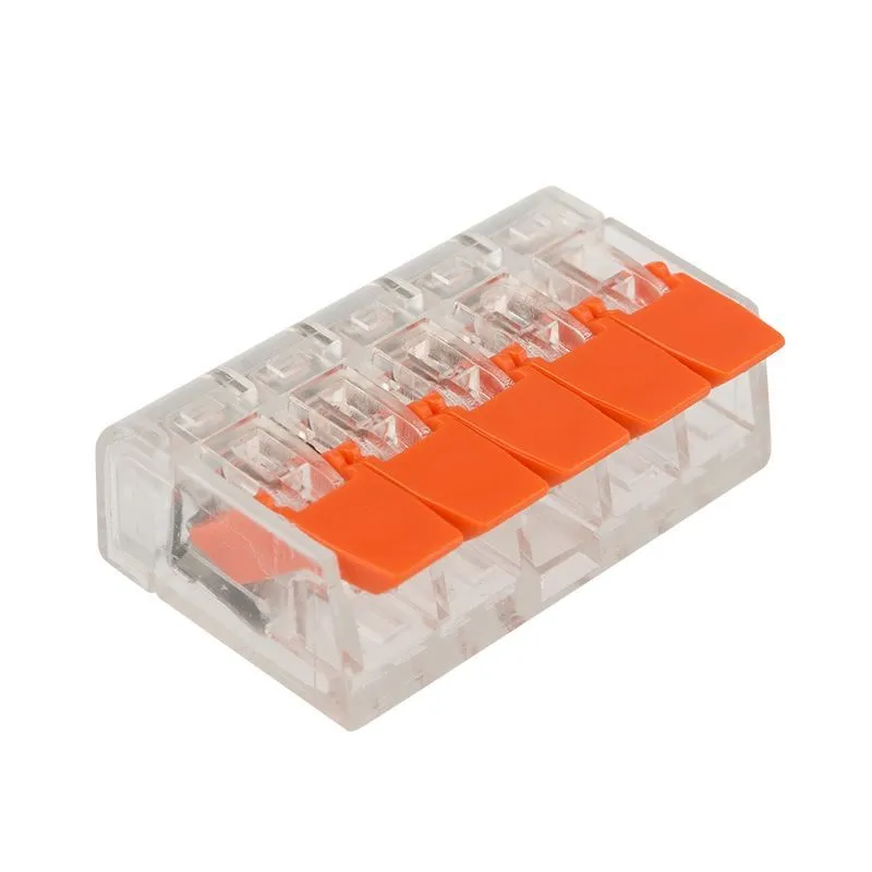 Универсальная компактная клемма СМК 221-415, 5-проводная до 4,0 мм² (40 шт./уп.) REXANT 