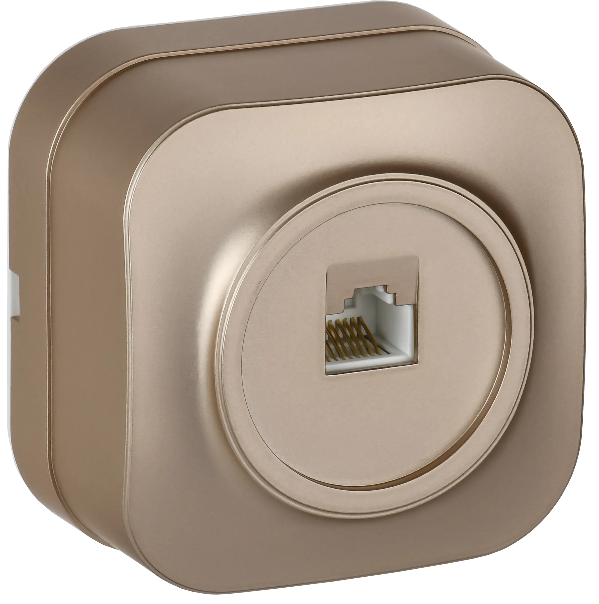 GLORY Розетка для открытой установки компьютерная RJ45 кат.5E РК10-ХШм шампань матовый IEK