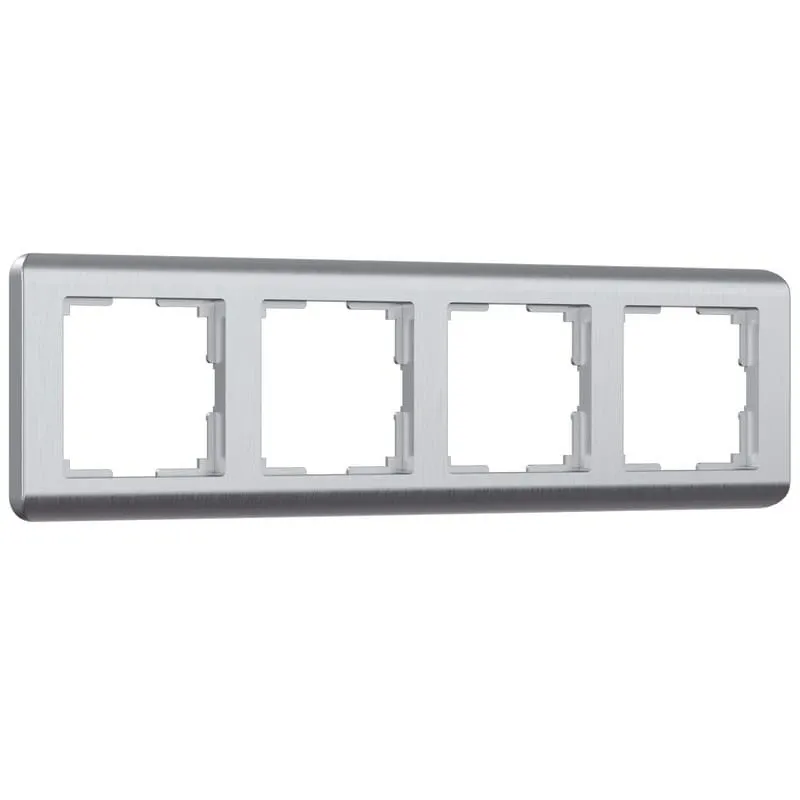 Рамка на 4 поста Stream (серебряный) Werkel