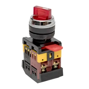 Переключатель ANC-22 3P красный с подсветкой 220В NO+NC EKF