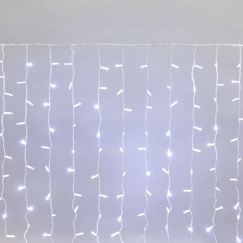 Гирлянда светодиодная Занавес 2х1,5м 300 LED БЕЛЫЙ белый ПВХ IP65 постоянное свечение 230В нужен блок 303-500-1 NEON-NIGHT 235-115
