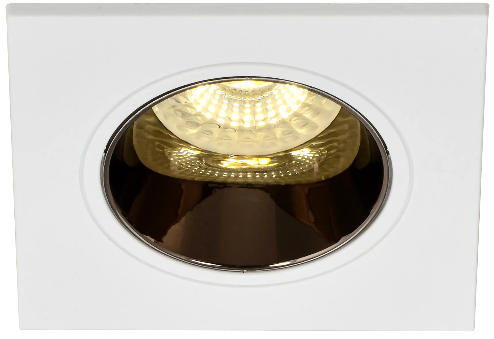 LIGHTING Светильник 4107 встраиваемый поворотный под лампу GU10 белый/шоколад пластик IEK - Фото 3