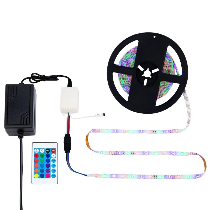 Комплект светодиодной ленты 5 м с блоком питания и RGB контроллером IP65, свечение RGB LAMPER