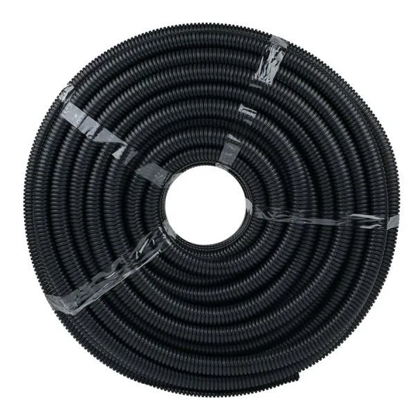 Труба гофр. негорючая безгалог. FRHF с протяжкой d25 мм (75 м) черн. EKF-Plast