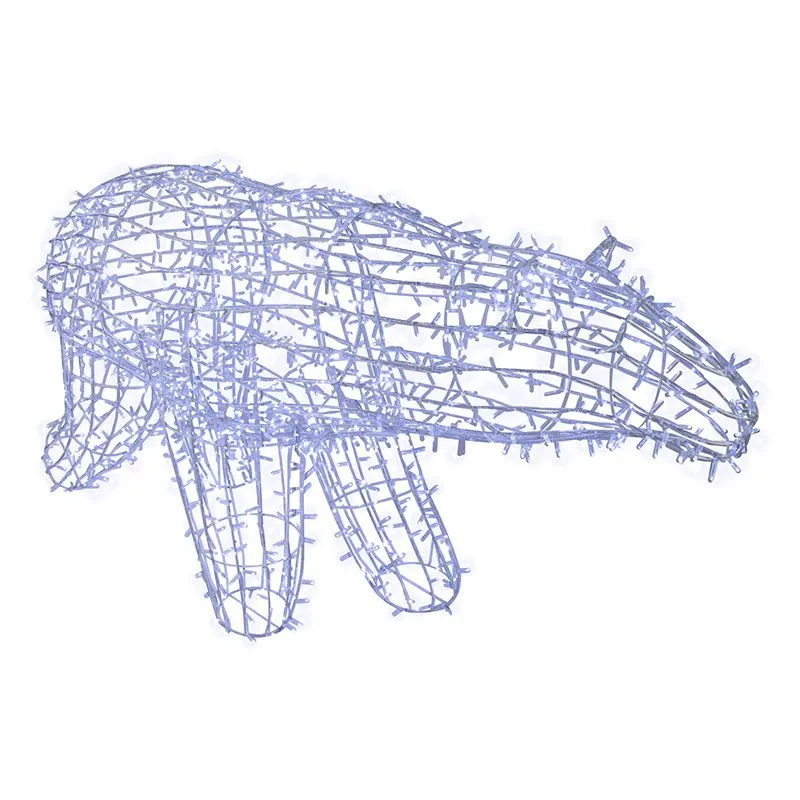 Фигура объемная Полярный медведь 210х110 см, 1500 LED, IP65, цвет свечения белый NEON-NIGHT - Фото 2