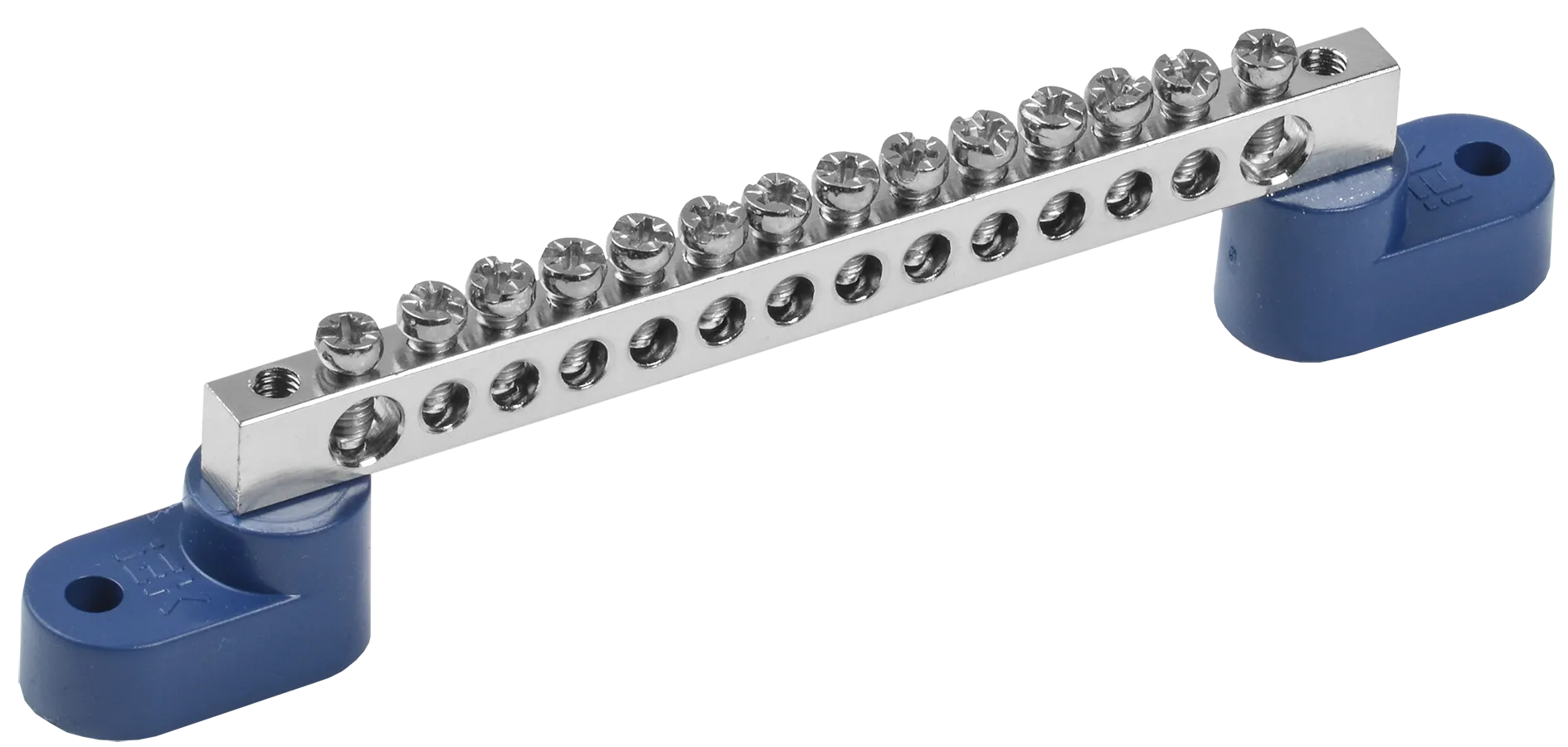 Шина N "ноль" на двух угловых изоляторах с никелевым покрытием ШНИ-6х9-14-У2-С IEK