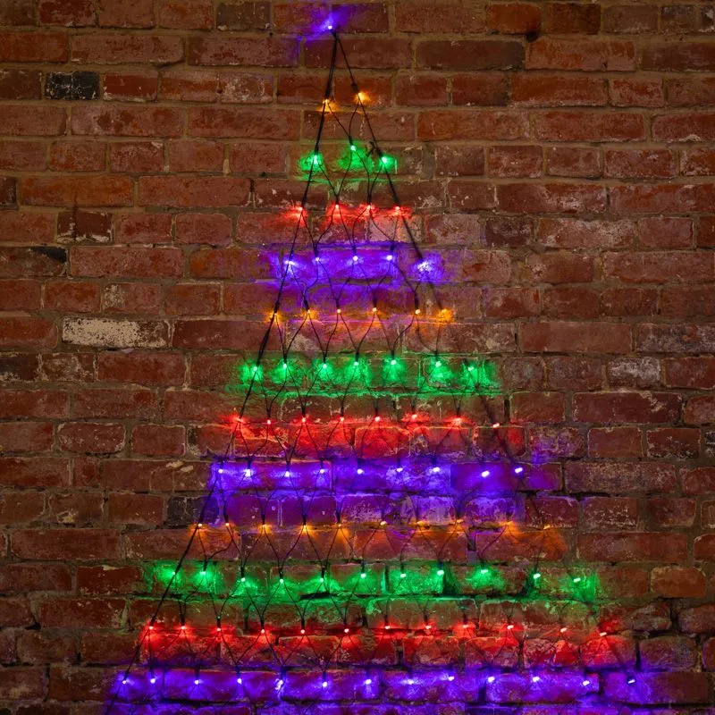 Гирлянда светодиодная Сеть треугольная 1,5х2х2м 136 LED МУЛЬТИ черный ПВХ IP65 свечение с динамикой 230В контроллер в комплекте NEON-NIGHT 215-009