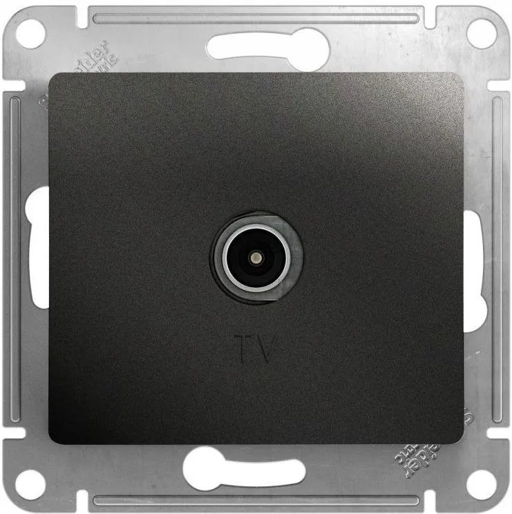 Розетка телевизионная оконечная TV Glossa 1дБ механизм антрацит SE GSL000791