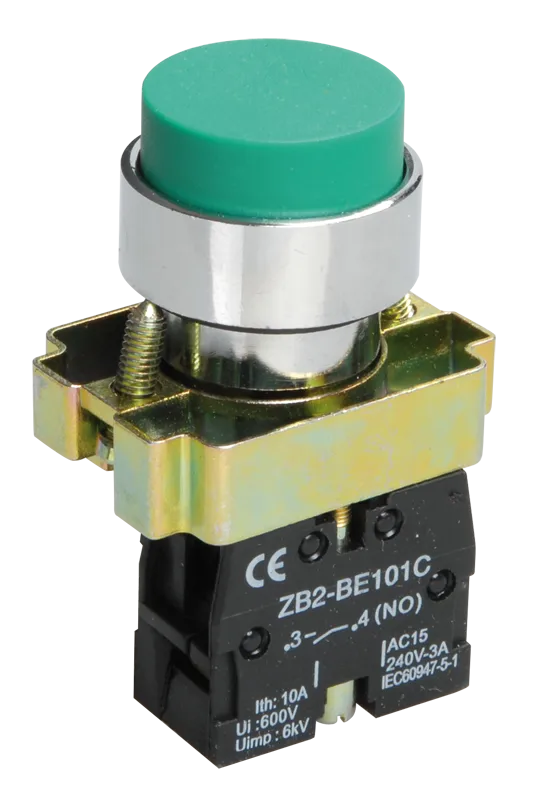 Кнопка управления LAY5-BL31 без подсветки зеленая 1NO IEK