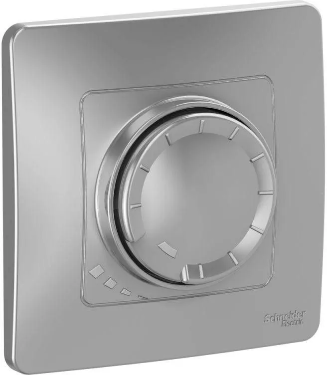 Светорегулятор поворотно-нажимной универсальный СП Blanca 400Вт алюм. SE BLNSS040013