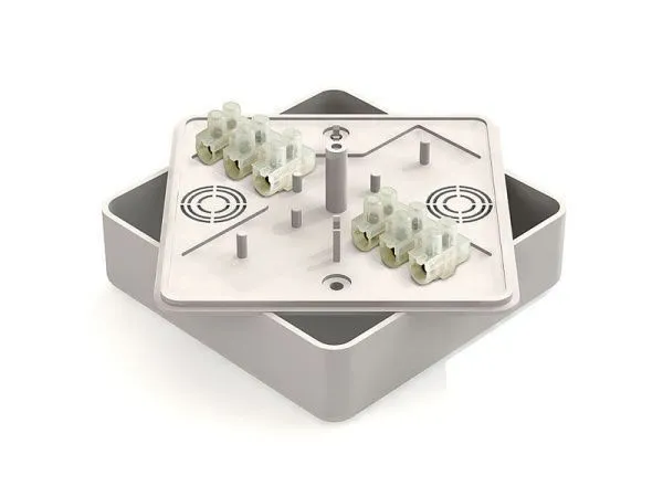 Коробка монтажная с клем. колодкой 100х100х29мм БЕЛАЯ (42шт)