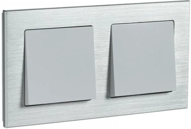 Рамка 2-м AtlasDesign Nature метал. серебр. SE ATN312102 - Фото 2