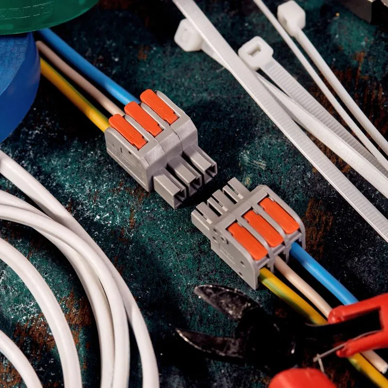 Клемма СМК 222-423R проходная разъемная 3 полюса серая 0,2-2,5/4мм² (40 шт/уп) REXANT - Фото 4