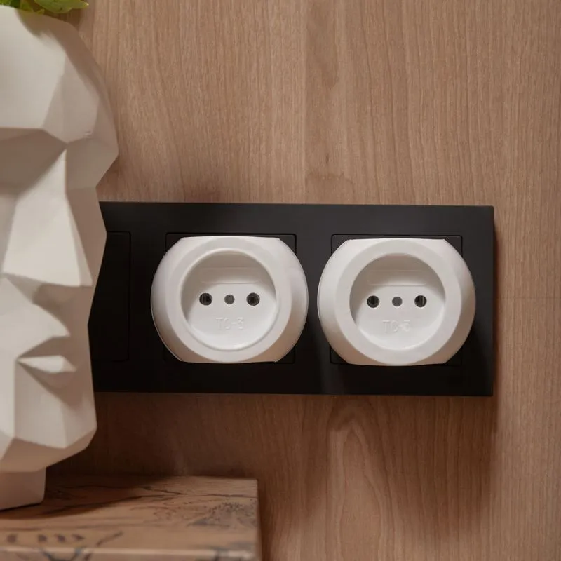 Набор тройников электрических Шар 6А б/з, белый (2 шт./уп.) REXANT - Фото 2