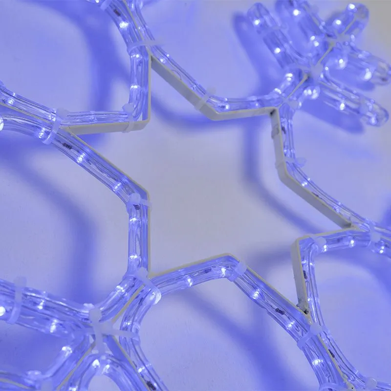 Фигура Снежинка LED Светодиодная, без контр. размер 55x55см, СИНЯЯ NEON-NIGHT - Фото 2