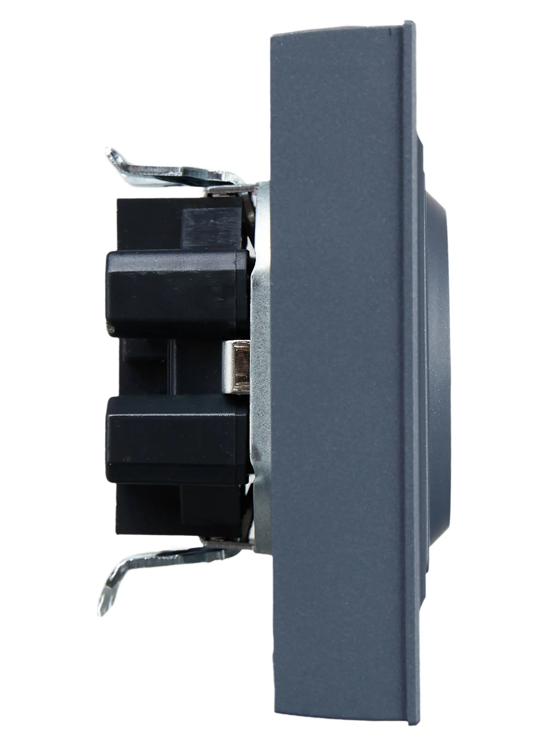 BRITE Розетка 2-местная с заземлением с защитными шторками 16А в сборе РСш12-3-БрМ маренго IEK - Фото 6