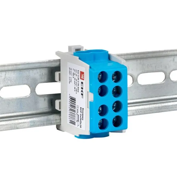 Клемма распределительная КСР с двойным винтом 2x25/2x16 cиняя EKF