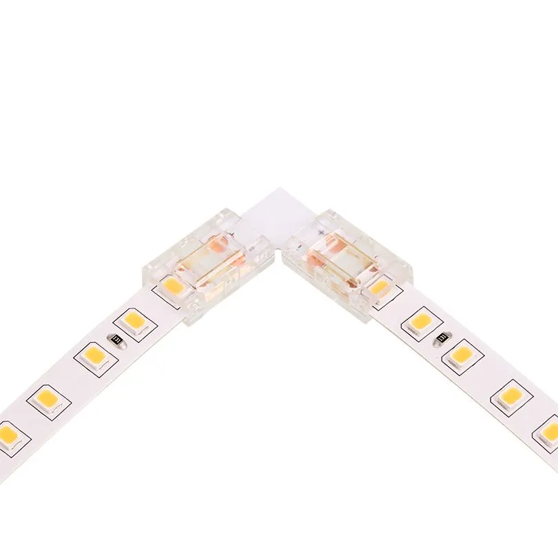 Коннектор WOLTA WLS-2PIN-8MM-MONO-L угловой для одноцветной SMD ленты шириной 8мм. Цена за 1 шт., мин. кратность 3 шт. - Фото 2