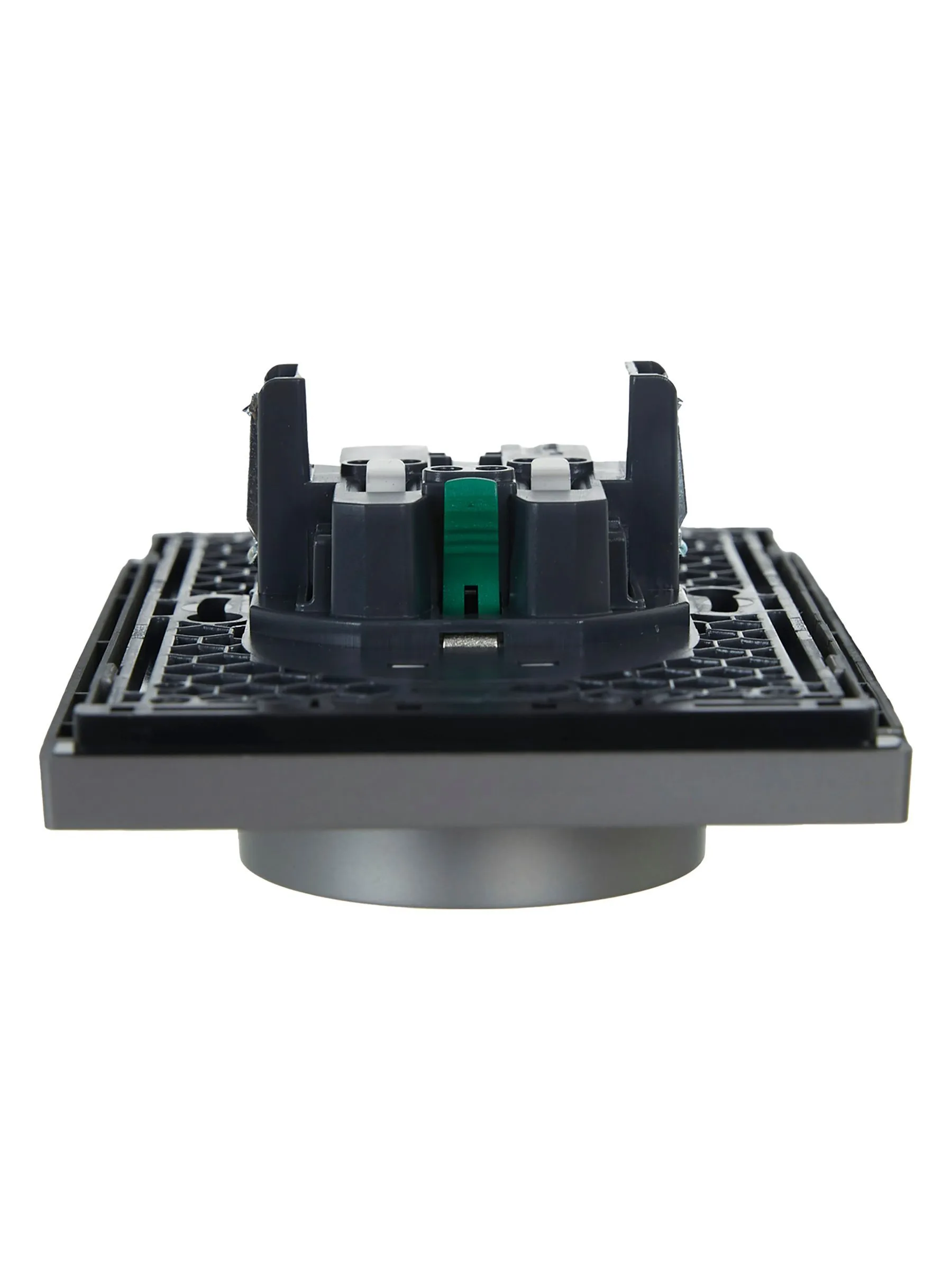 FORTE&PIANO Розетка 2-местная с заземлением без защитных шторок безвинтовое крепление 16А FP524 сталь IEK - Фото 4