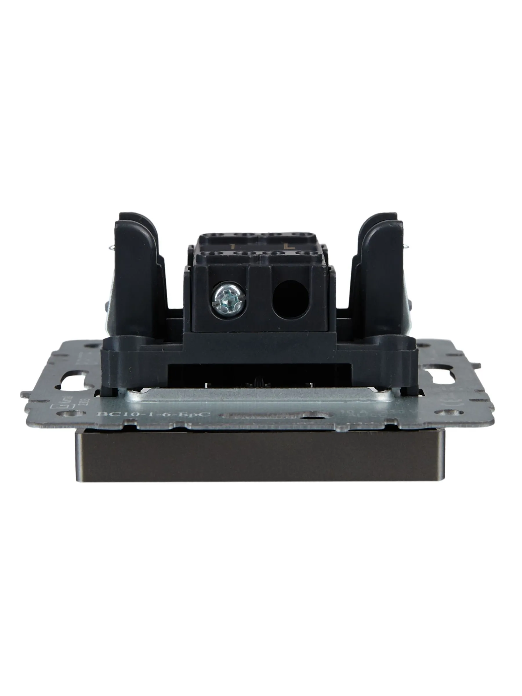 BRITE Выключатель 1-клавишный проходной 10А ВС10-1-6-БрС сталь IEK - Фото 2