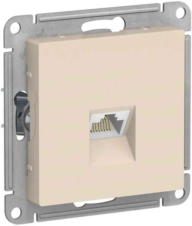 Розетка компьютерная AtlasDesign RJ45 кат.6A механизм беж. SE ATN000286