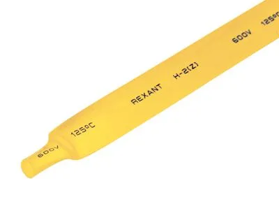 Трубка термоусаживаемая ТУТ нг 9,0/4,5мм, желтая, упаковка 50 шт. по 1м REXANT - Фото 2
