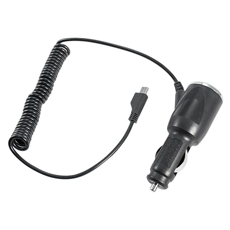 Автозарядка в прикуриватель microUSB (АЗУ) (5 V, 1000 mA) шнур спираль 1.5 м черная REXANT